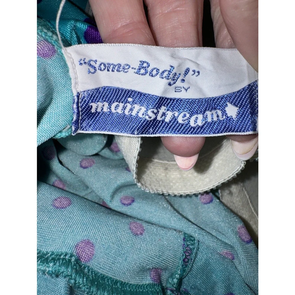 Vintage Some Body Mainstream bullet bra bathing suit union made Blue & Purple - Picture 12 of 12